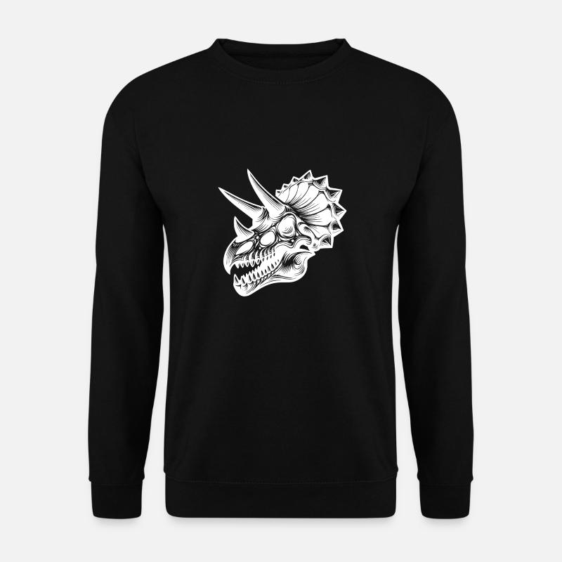 Triceratops - Dinosaurier Kopf Skizze - Unisex Pullover - Schwarz