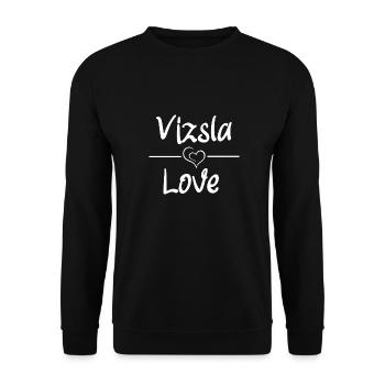 Vizsla Love - Unisex Pullover - Schwarz - Vorne - Alina (178cm) & Michal (187cm)