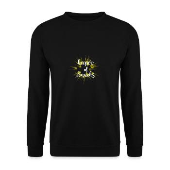 Funny snack keeper - Unisex Sweatshirt - black - Front - Alina (178cm) & Michal (187cm)
