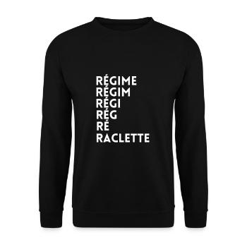 régime raclette humour - Sweat-shirt Unisexe - noir - Devant - Alina (178cm) & Michal (187cm)