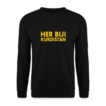 Her biji Kurdistan - Sweat-shirt Unisexe - noir - Devant - Alina (178cm) & Michal (187cm)
