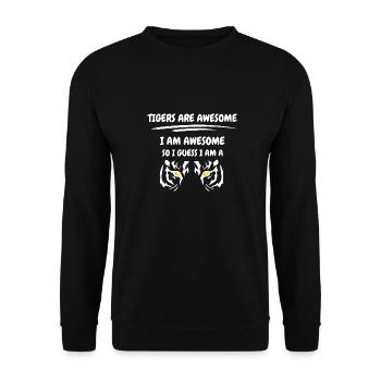 Les tigres sont géniaux - Sweat-shirt Unisexe - noir - Devant - Alina (178cm) & Michal (187cm)