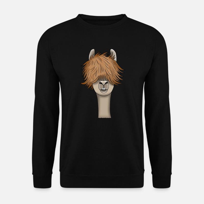 Lama Llamas Alpaka Tier Tierliebhaber Geschenk - Unisex Pullover - Schwarz