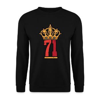 1971 Année de naissance 71 Vintage - Sweat-shirt Unisexe - noir - Devant - Alina (178cm) & Michal (187cm)