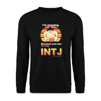 Lutteur de sumo INTJ - Sweat-shirt Unisexe - noir - Devant - Alina (178cm) & Michal (187cm)