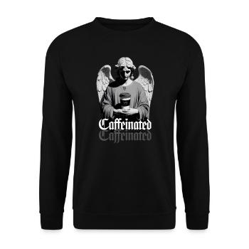 Caffeinated - Unisex Sweatshirt - black - Front - Alina (178cm) & Michal (187cm)