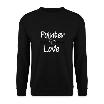 Pointer Love - Unisex Pullover - Schwarz - Vorne - Alina (178cm) & Michal (187cm)