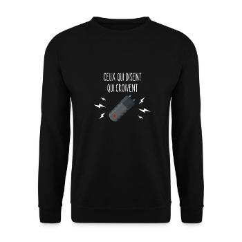 ceux qui disent qui croivent - Sweat-shirt Unisexe - noir - Devant - Alina (178cm) & Michal (187cm)