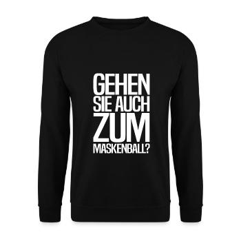 Maskenball Corona Maske Statement Humor Demo - Unisex Pullover - Schwarz - Vorne - Alina (178cm) & Michal (187cm)