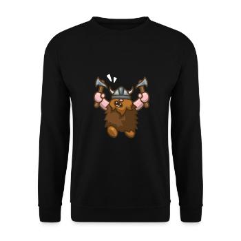 Funny Viking - Unisex Sweatshirt - black - Front - Alina (178cm) & Michal (187cm)