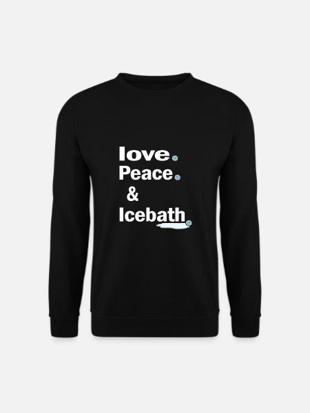 Eisbaden "love and peace im eisbad" eisbaderin - Unisex Pullover - Schwarz