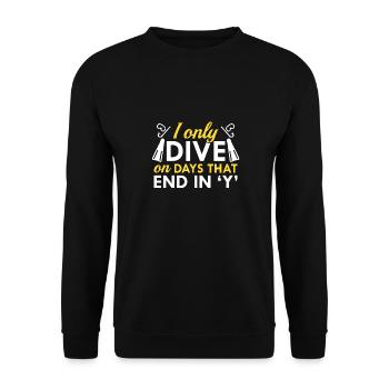 Diving I Only Dive - Unisex Sweatshirt - black - Front - Alina (178cm) & Michal (187cm)