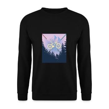 Fahrrad Mountainbike Zweirad Bike Bicycle Geschenk - Unisex Pullover - Schwarz - Vorne - Alina (178cm) & Michal (187cm)