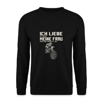 Mountainbike Downhill Freeride mtblife Geschenk - Unisex Pullover - Schwarz - Vorne - Alina (178cm) & Michal (187cm)