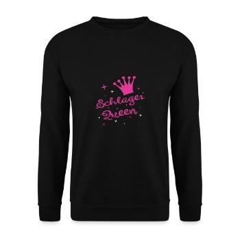 Schlager Queen Party Popmusik Tanzmusik Geschenk - Unisex Pullover - Schwarz - Vorne - Alina (178cm) & Michal (187cm)