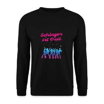 Schlager Geil Party Popmusik Tanzmusik Geschenk - Unisex Pullover - Schwarz - Vorne - Alina (178cm) & Michal (187cm)