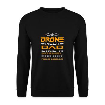 Drone drone pilote drone papa quadcopter cadeau - Sweat-shirt Unisexe - noir - Devant - Alina (178cm) & Michal (187cm)