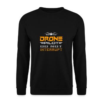 Drone drone pilote drone quadrocopter cadeau - Sweat-shirt Unisexe - noir - Devant - Alina (178cm) & Michal (187cm)