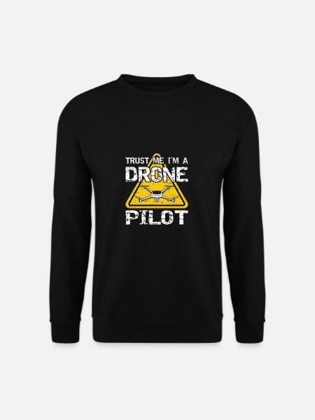 Drone avec panneau d’avertissement Drone flyer - Sweat-shirt Unisexe - noir