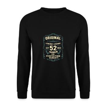 Original seit über 52 Jahren Geburtstag Geburt - Unisex Pullover - Schwarz - Vorne - Alina (178cm) & Michal (187cm)