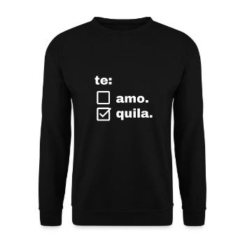 tequila - Sweat-shirt Unisexe - noir - Devant - Alina (178cm) & Michal (187cm)