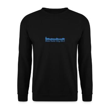 Führen Sie New York City Elevation Map 26.2 NYC aus - Unisex Pullover - Schwarz - Vorne - Alina (178cm) & Michal (187cm)