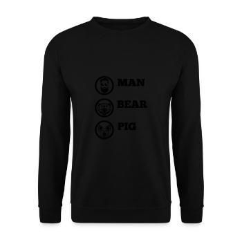 ManBearPig - Sweat-shirt Unisexe - noir - Devant - Alina (178cm) & Michal (187cm)
