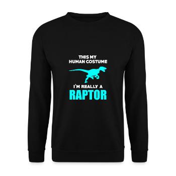 dinosaure - Sweat-shirt Unisexe - noir - Devant - Alina (178cm) & Michal (187cm)