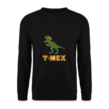 dinosaure - Sweat-shirt Unisexe - noir - Devant - Alina (178cm) & Michal (187cm)