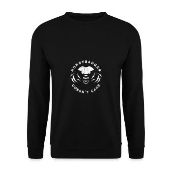 Honeybadger doesn’t care - Sweat-shirt Unisexe - noir - Devant - Alina (178cm) & Michal (187cm)