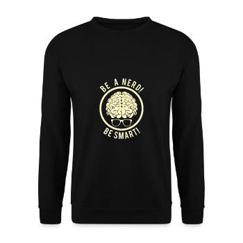 Sois un nerd! - Sweat-shirt Unisexe - noir - Devant - Alina (178cm) & Michal (187cm)