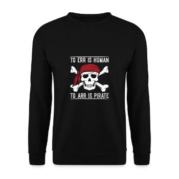 L'erreur est humaine - Sweat-shirt Unisexe - noir - Devant - Alina (178cm) & Michal (187cm)