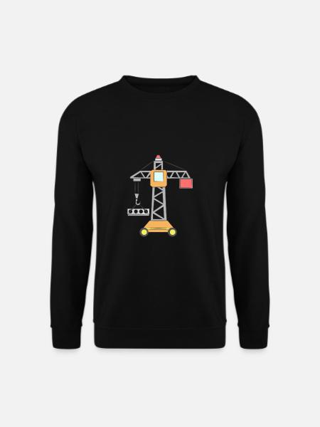 Crane children's construction site - Unisex Sweatshirt - black