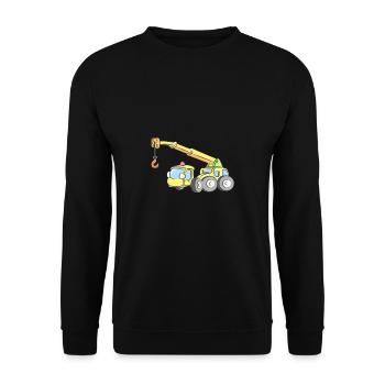 Grue camion camion-grue - Sweat-shirt Unisexe - noir - Devant - Alina (178cm) & Michal (187cm)
