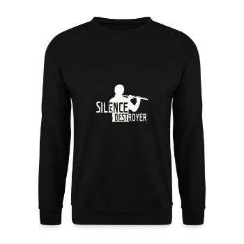 Flute Music Instrument Making Music Gift - Sweat-shirt Unisexe - noir - Devant - Alina (178cm) & Michal (187cm)