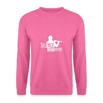Querflöte Musik Instrument Musizieren Geschenk - Unisex Pullover - Pink - Vorne