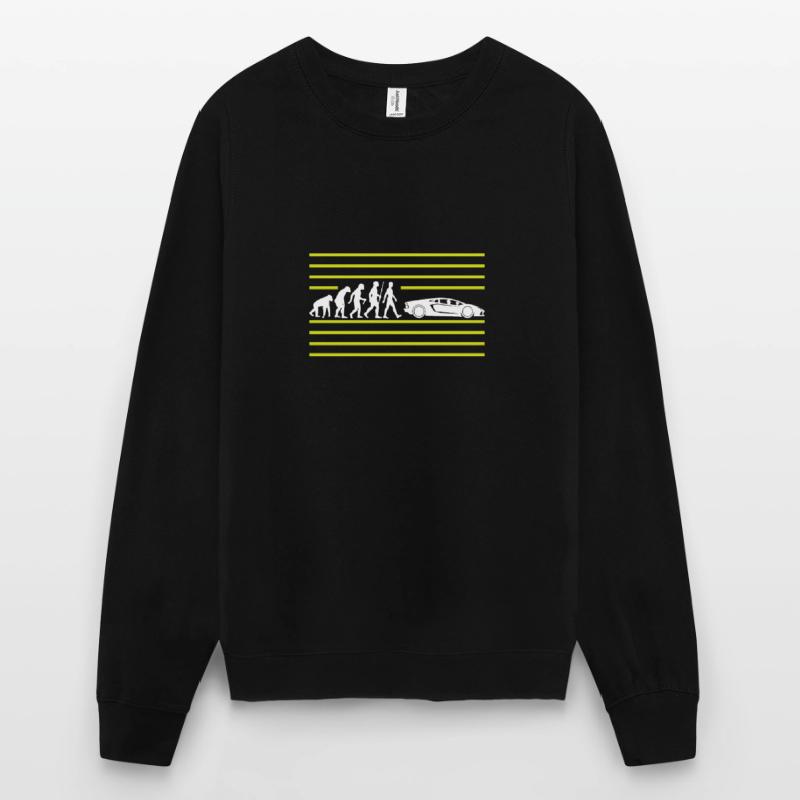 EVOLUTION VOM AFFE ZUM AUTO Unisex Pullover