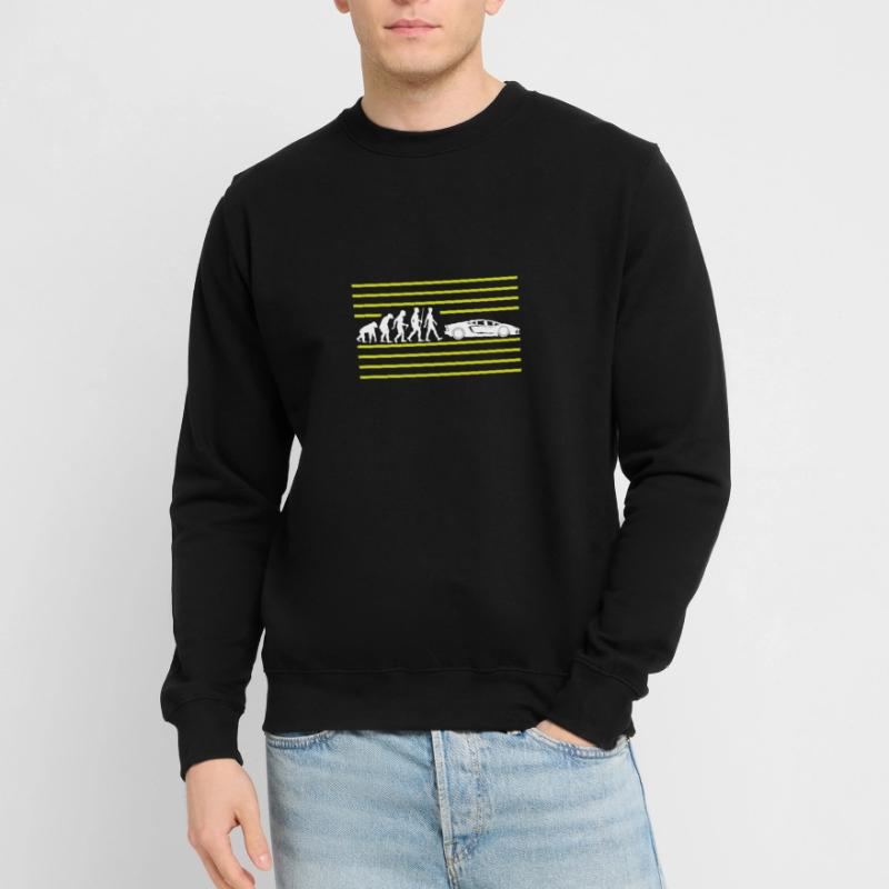 EVOLUTION VOM AFFE ZUM AUTO Unisex Pullover