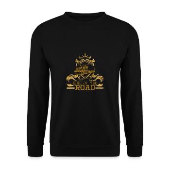 Trucker Truck King Road Driver Gift Profession Truck - Unisex Sweatshirt - black - Front - Alina (178cm) & Michal (187cm)