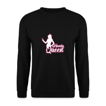 MOBILE PHONE QUEEN - Unisex Sweatshirt - black - Front - Alina (178cm) & Michal (187cm)