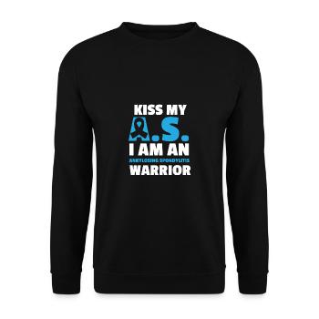 KISS MON CUL SPONDYLITE ANKYLOSANTE - Sweat-shirt Unisexe - noir - Devant - Alina (178cm) & Michal (187cm)