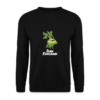 Kohlrabi Gemüse Superfood Vegetarier Vegan Held - Unisex Pullover - Schwarz - Vorne - Alina (178cm) & Michal (187cm)