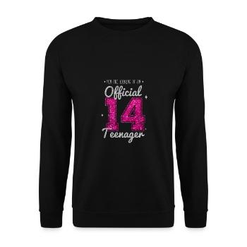 TEENAGER 14 ans 2006 14e cadeau d'anniversaire - Sweat-shirt Unisexe - noir - Devant - Alina (178cm) & Michal (187cm)