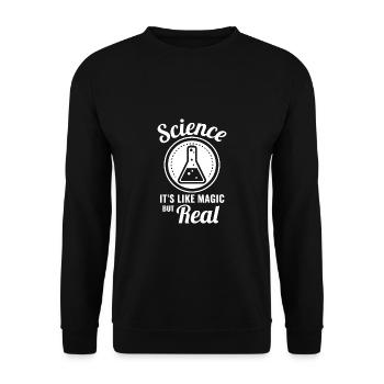 Science Scientist Science - Unisex Sweatshirt - black - Front - Alina (178cm) & Michal (187cm)