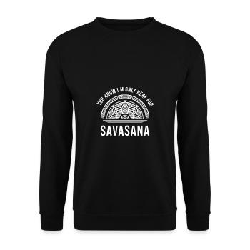 Yoga breathing Hata Yama Asana Bikram - Unisex Sweatshirt - black - Front - Alina (178cm) & Michal (187cm)