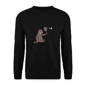 Badminton Badminton Sport Cadeau paresseux drôle - Sweat-shirt Unisexe - noir - Devant - Alina (178cm) & Michal (187cm)