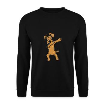 Cadeau drôle de danse de chien Airedale - Sweat-shirt Unisexe - noir - Devant - Alina (178cm) & Michal (187cm)