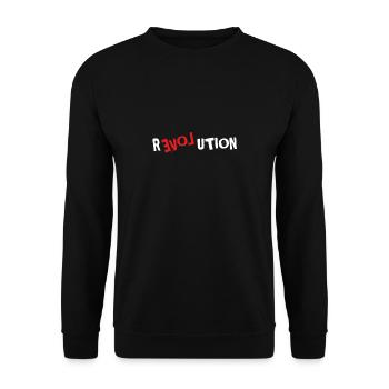 Love Revolution! - Unisex Sweatshirt - black - Front - Alina (178cm) & Michal (187cm)