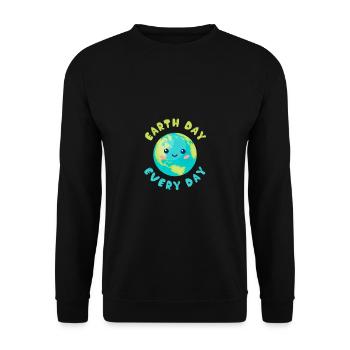 Jour de la Terre Jour de la Terre protège l'environnement - Sweat-shirt Unisexe - noir - Devant - Alina (178cm) & Michal (187cm)