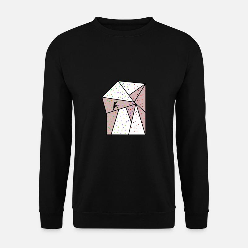 Klettern Bouldern Kletterwand Bergsport Geschenk - Unisex Pullover - Schwarz